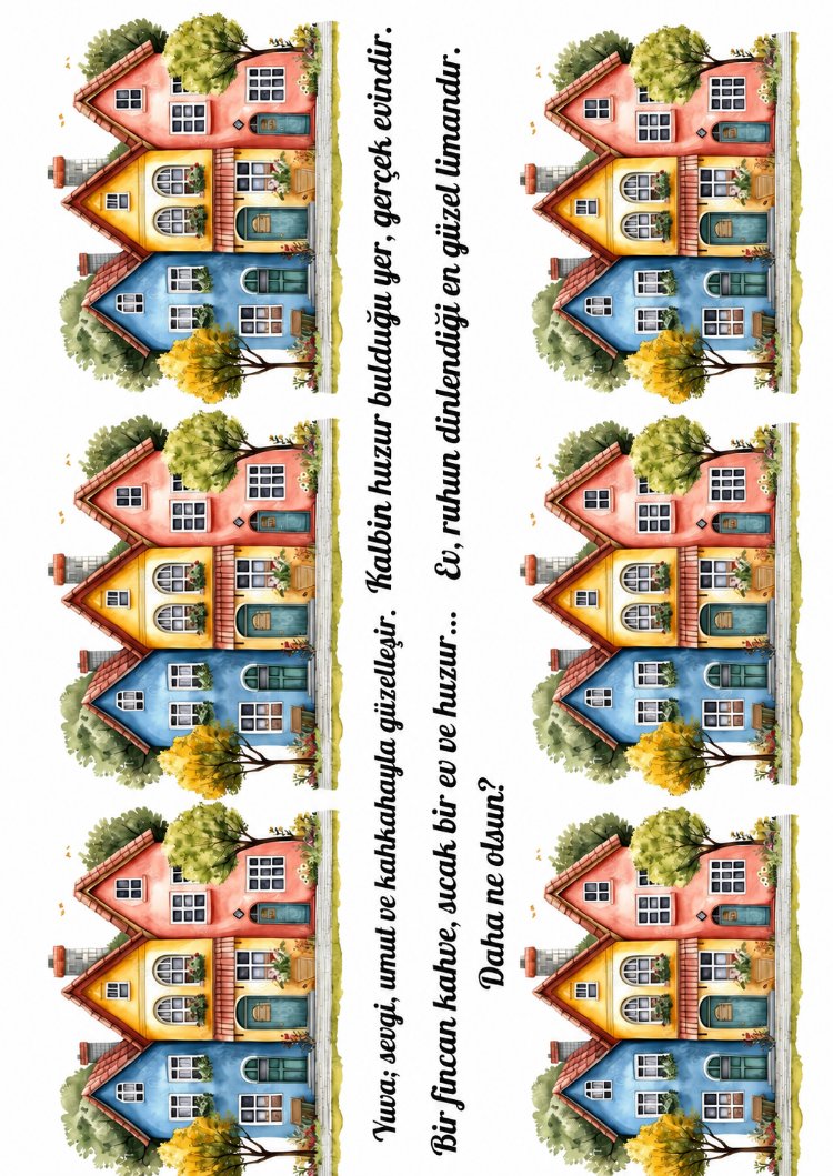 Büyük evler a4 Pet sticker 3sayfa 