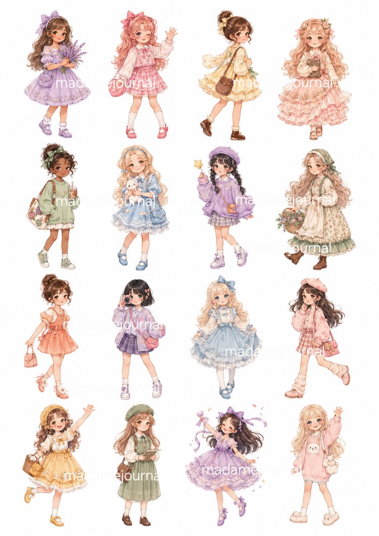 Cute Karakter Kawai a4 sticker 