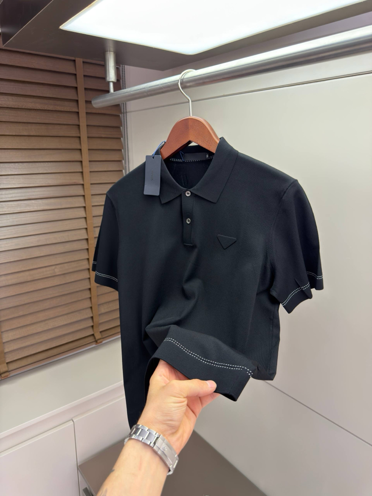 İthal Prada Logo Detail Polo Shirt