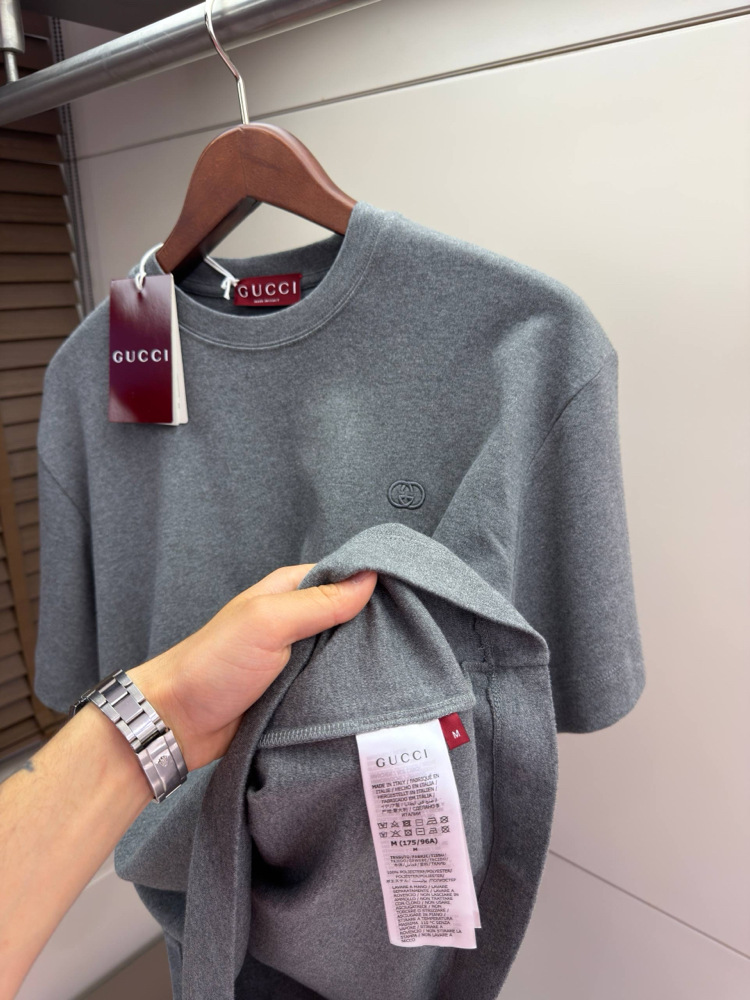 Gucci GG Logo Detail Cotton Tshirt