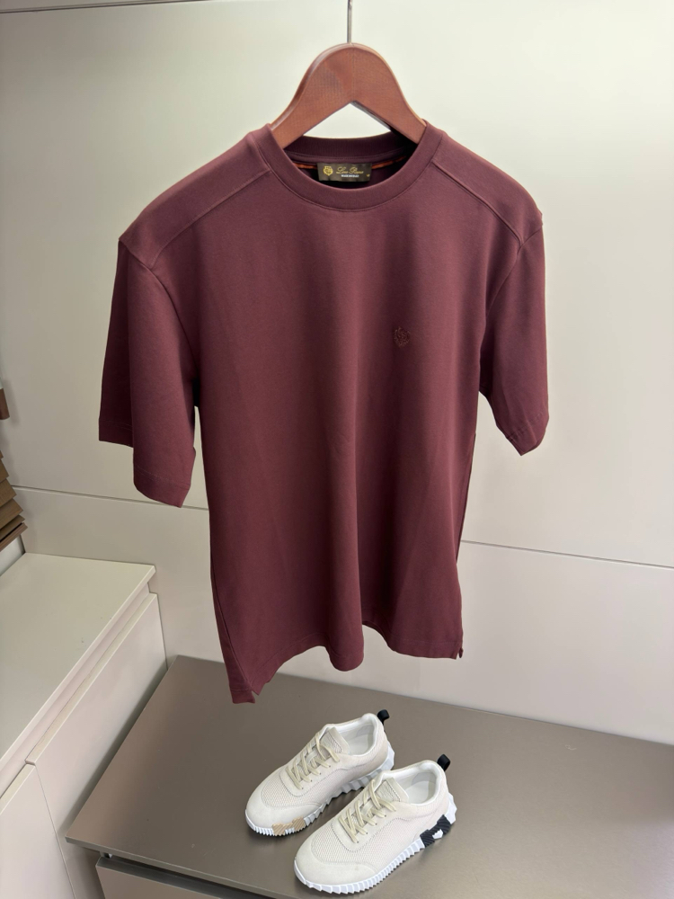 Loro Piana Logo Embroidered Cotton Tshirt