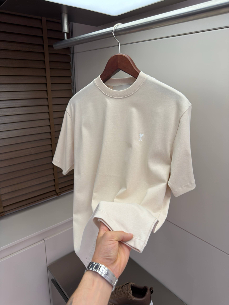Ami Paris Logo Detail Cotton Tshirt