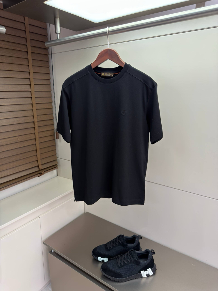 Loro Piana Logo Embroidered Cotton Tshirt