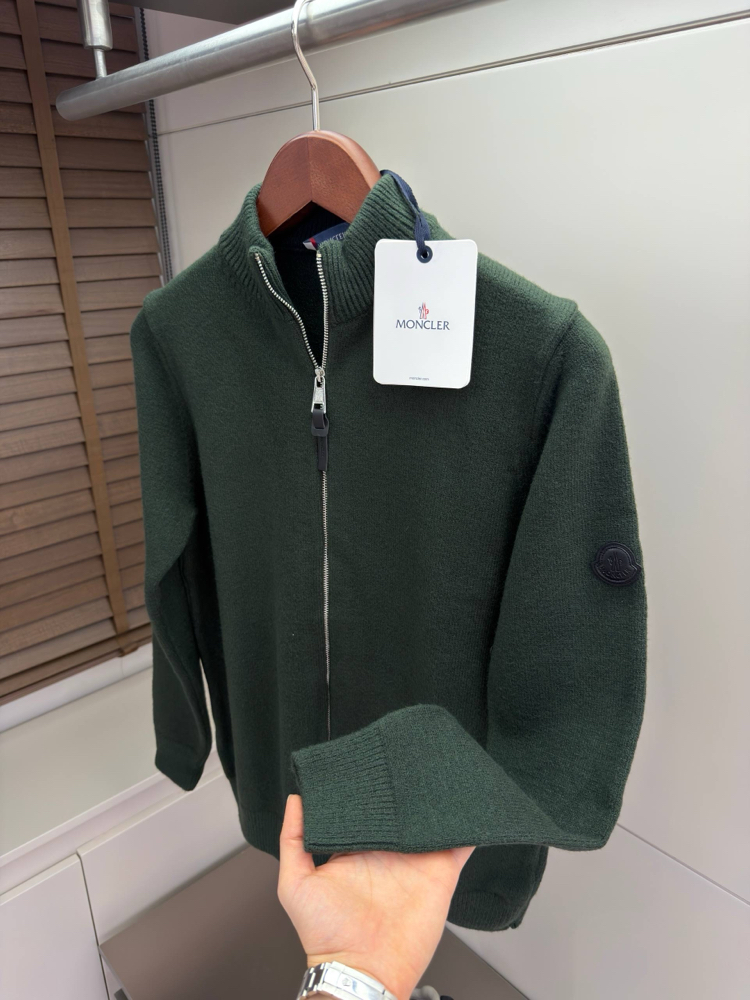 Moncler Wool Zip Cardigan