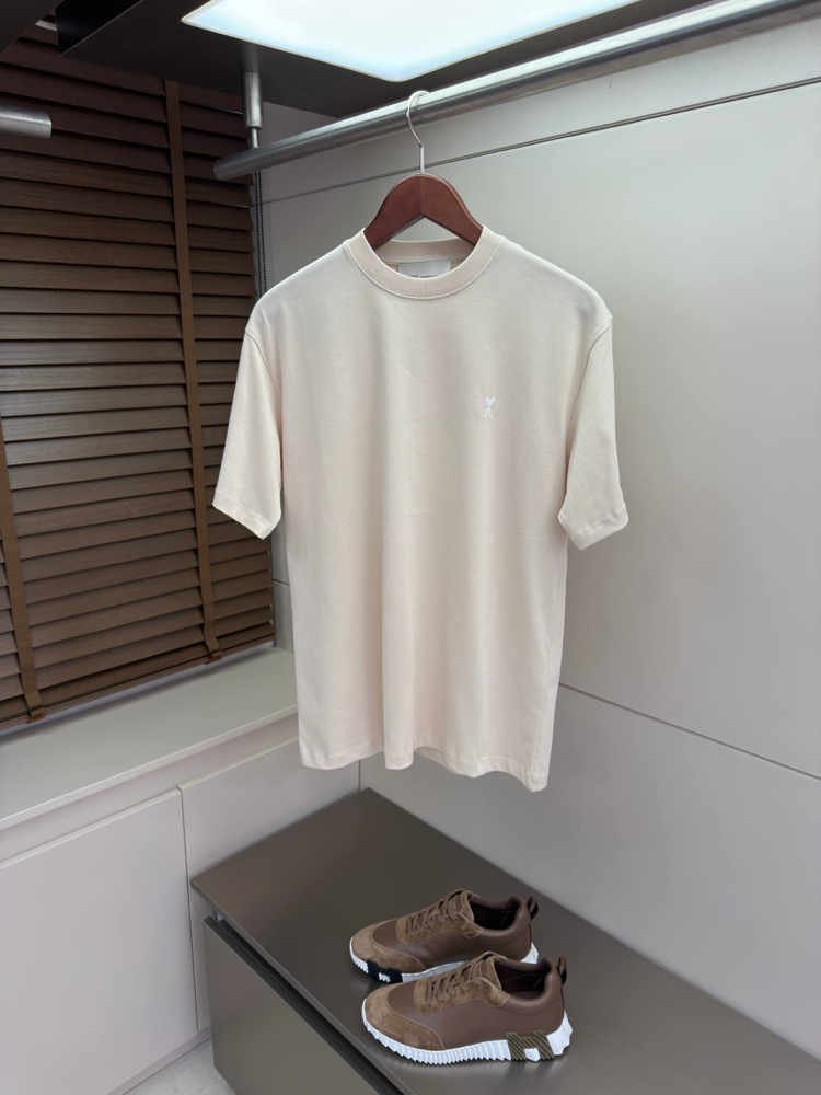 Ami Paris Logo Detail Cotton Tshirt