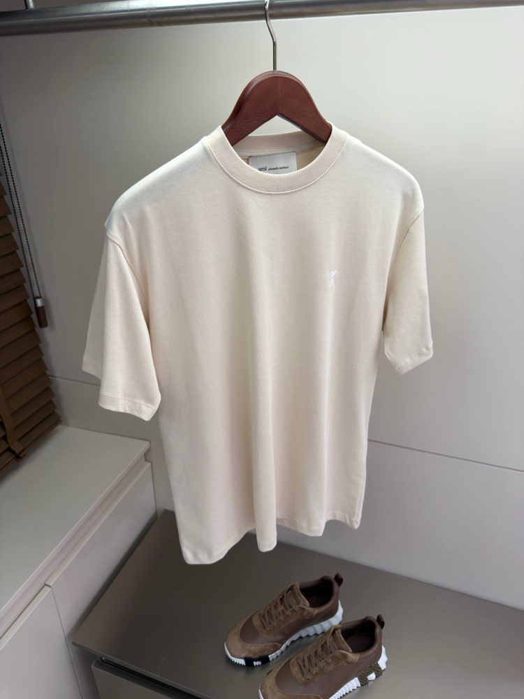 Ami Paris Logo Detail Cotton Tshirt