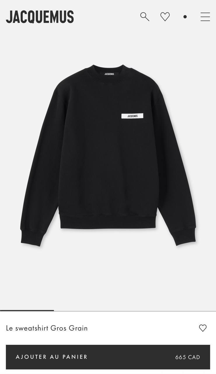 Jacquemus Le Sweatshirt Gros Grain