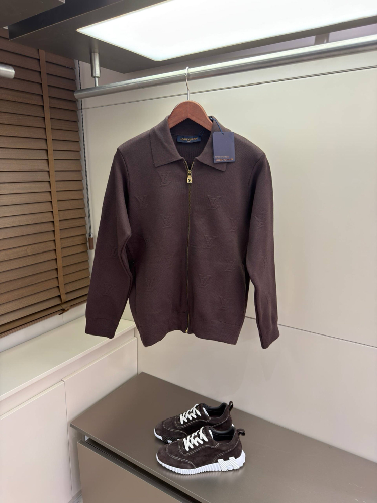 Louis Vuitton Blason Embossed Wool Zip 
