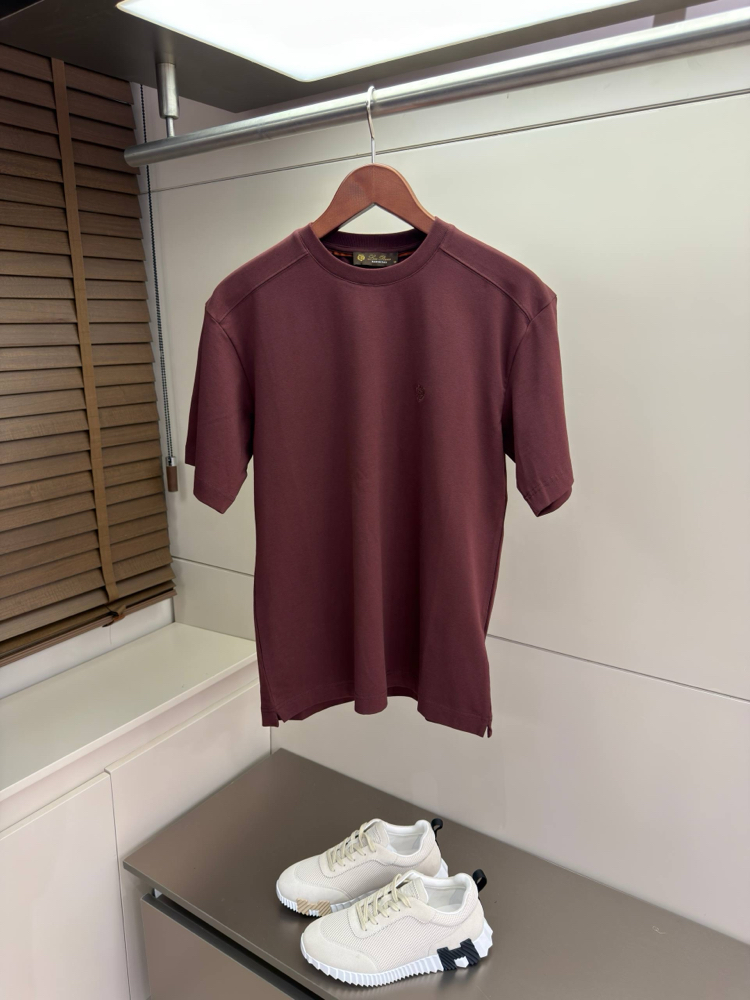 Loro Piana Logo Embroidered Cotton Tshirt