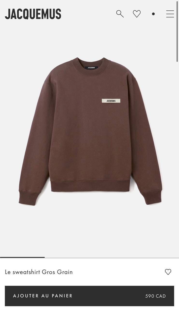 Jacquemus Le Sweatshirt Gros Grain