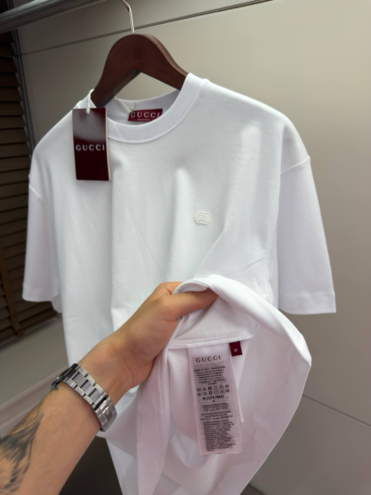 Gucci GG Logo Detail Cotton Tshirt