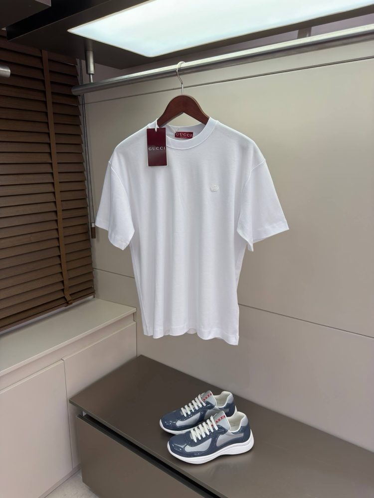 Gucci GG Logo Detail Cotton Tshirt