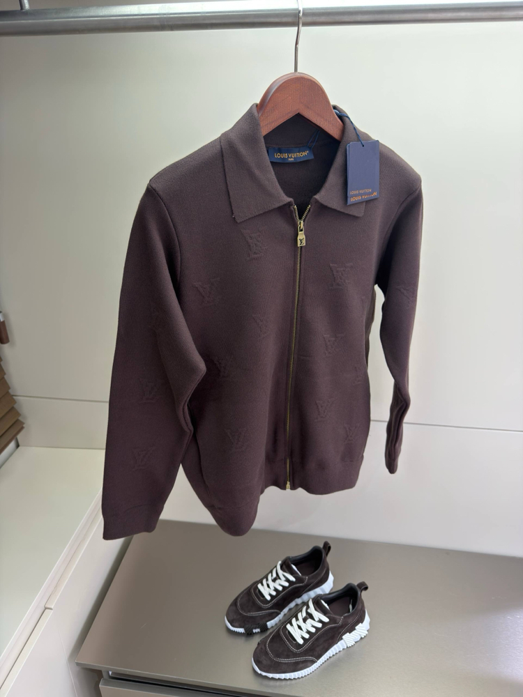 Louis Vuitton Blason Embossed Wool Zip 