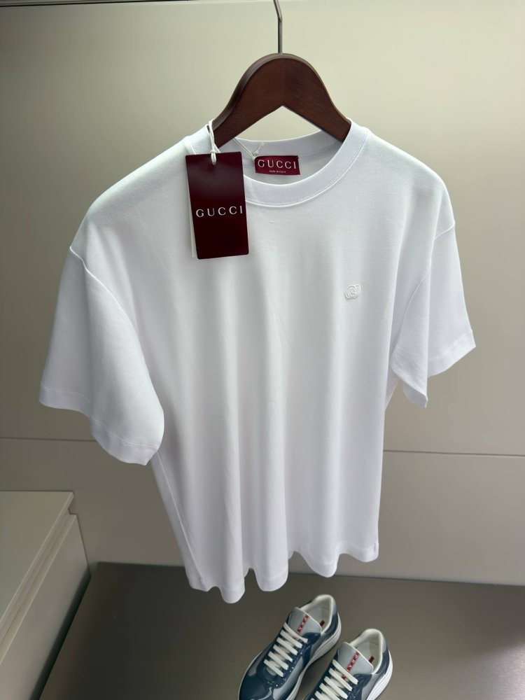 Gucci GG Logo Detail Cotton Tshirt