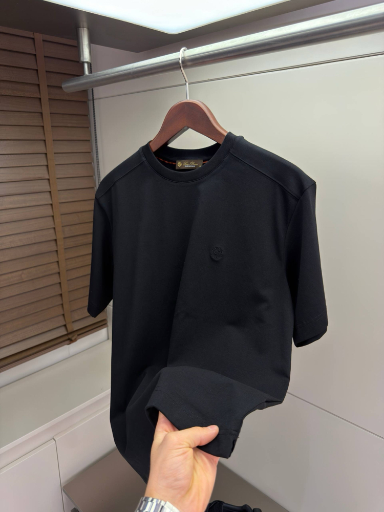 Loro Piana Logo Embroidered Cotton Tshirt