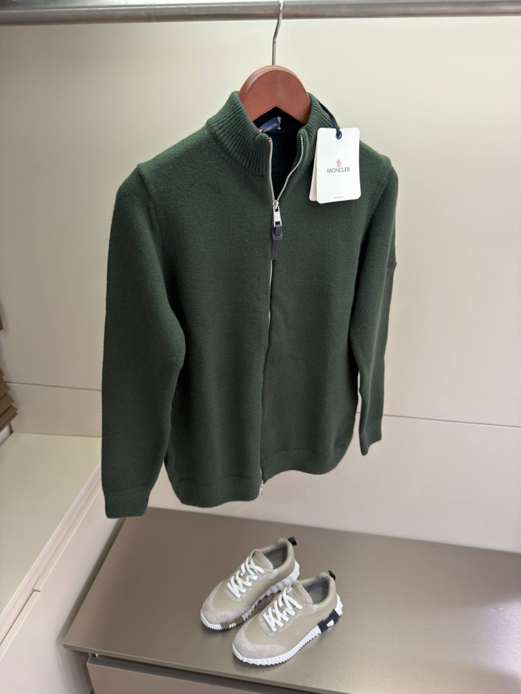 Moncler Wool Zip Cardigan