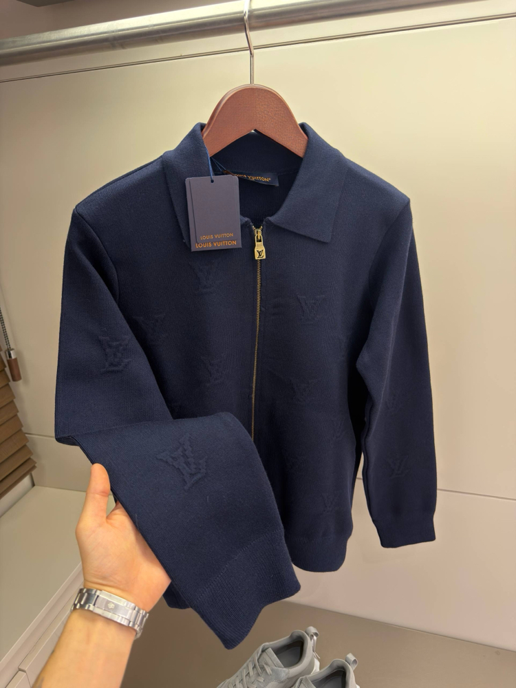 Louis Vuitton Blason Embossed Wool Zip ( Navy ) 