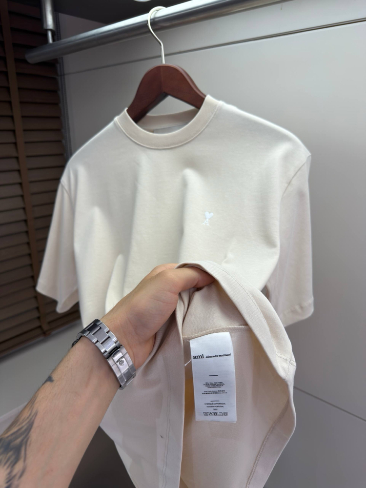 Ami Paris Logo Detail Cotton Tshirt