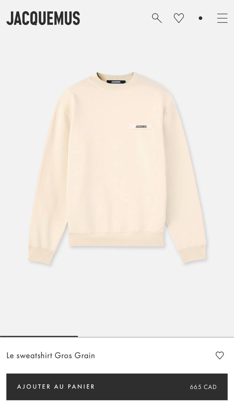 Jacquemus Le Sweatshirt Gros Grain