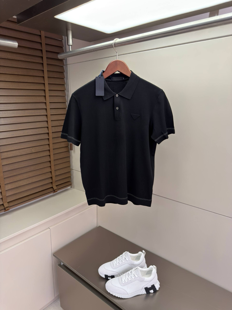 İthal Prada Logo Detail Polo Shirt