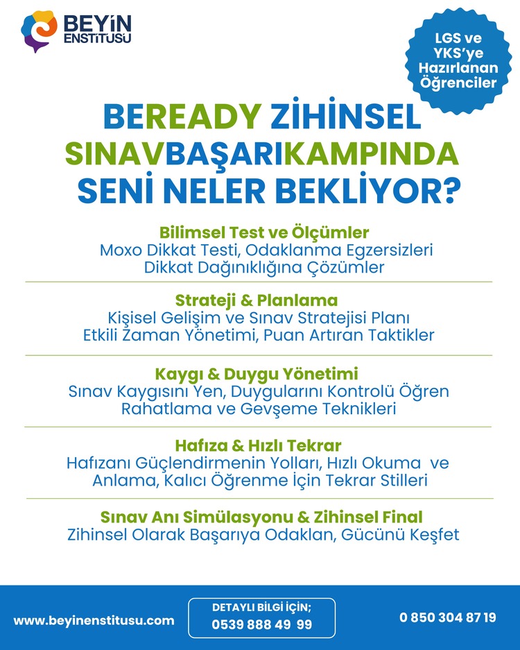 BEREADY ZİHİNSEL SINAV BAŞARI KAMPI