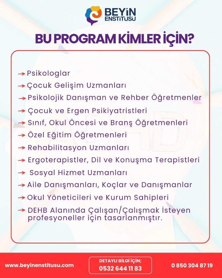 NöroDEHB Uzman Uygulayıcı Sertifika Programı-2026