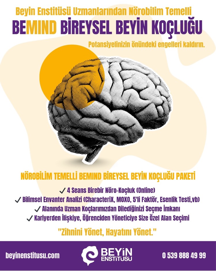 BEMIND BİREYSEL BEYİN KOÇLUĞU SEANS PAKETİ (ENVANTER + 4 ONLINE SEANS)