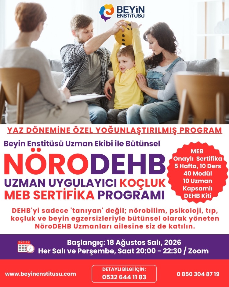 NöroDEHB Uzman Uygulayıcı Koçluk MEB Sertifika Programı - Ağustos 2026
