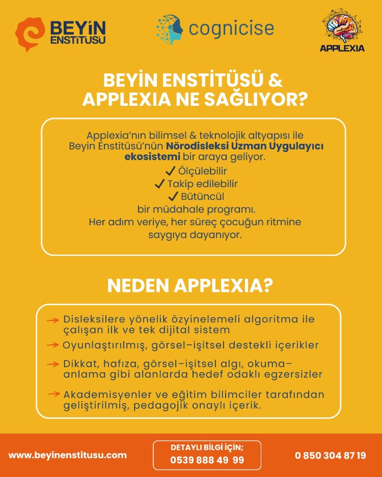 NÖRODİSLEKSİ BİREYSEL MÜDAHELE SEANS PAKETİ + APPLEXIA - 1 AYLIK 4 SEANS PAKETİ