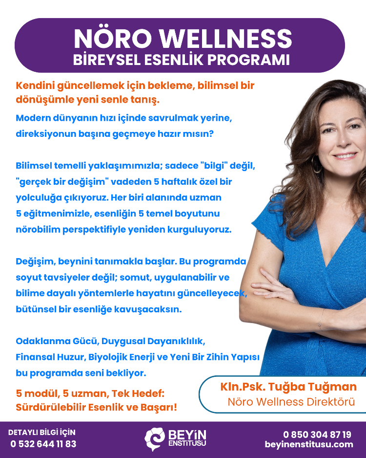 NÖRO WELLNESS BİREYSEL ESENLİK SERTİFİKA PROGRAMI - 5 MODÜL PAKET