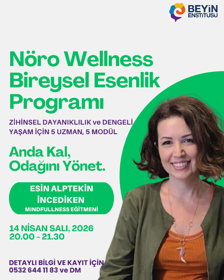 NÖRO WELLNESS SERİSİ: Esin Alptekin ile Anda Kal, Odağını Yönet! 14 Nisan Salı