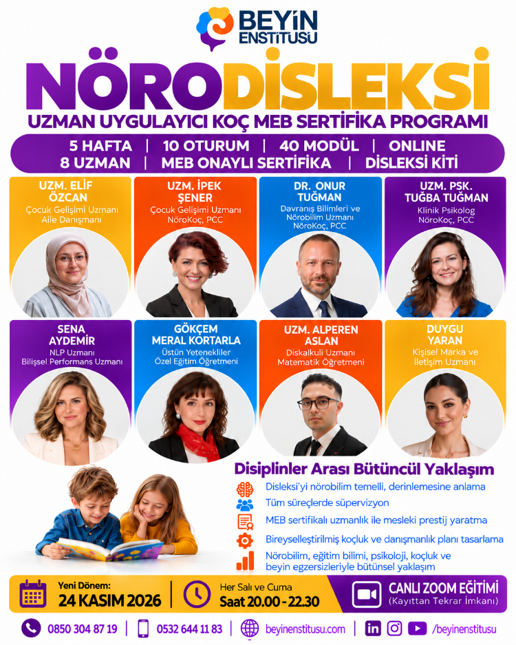NÖRODİSLEKSİ UZMAN UYGULAYICI KOÇLUK MEB SERTİFİKA PROGRAMI - KASIM 2026