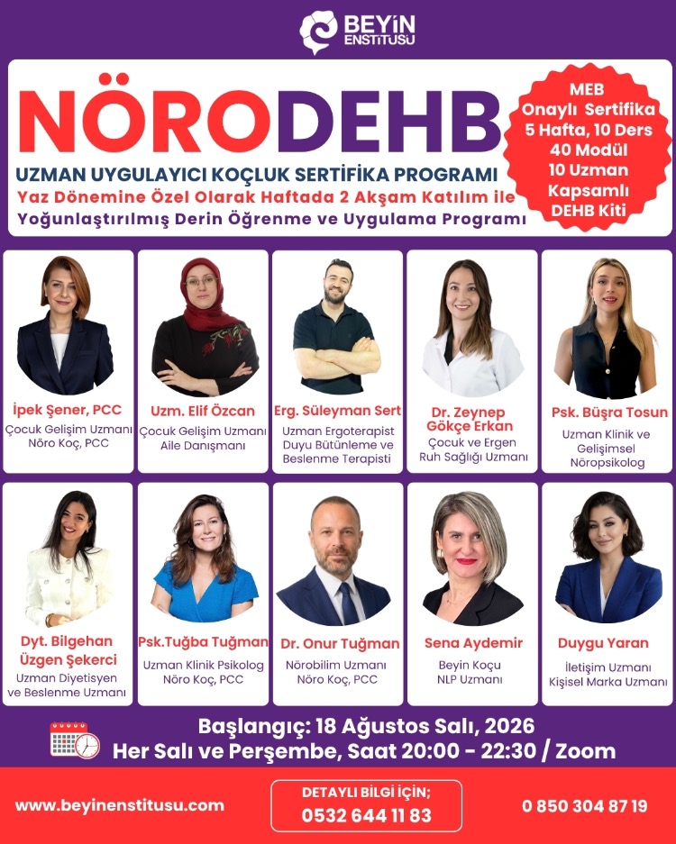 NöroDEHB Uzman Uygulayıcı Koçluk MEB Sertifika Programı - Ağustos 2026