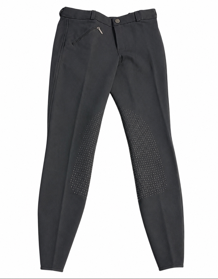 %100 Pamuk Erkek Binicilik Pantolonu – Silikon Diz Tutuşlu Siyah Riding Breeches