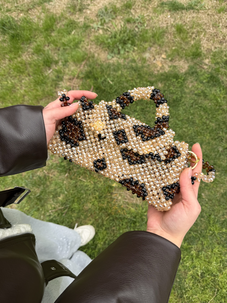 leoparlı özel gün çantası