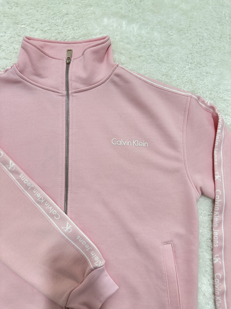 Calvin Klein Full Fermuarlı Toz Pembe Hırka