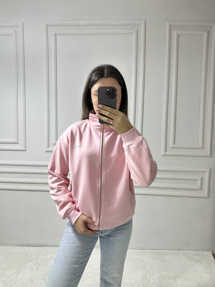 Calvin Klein Full Fermuarlı Toz Pembe Hırka