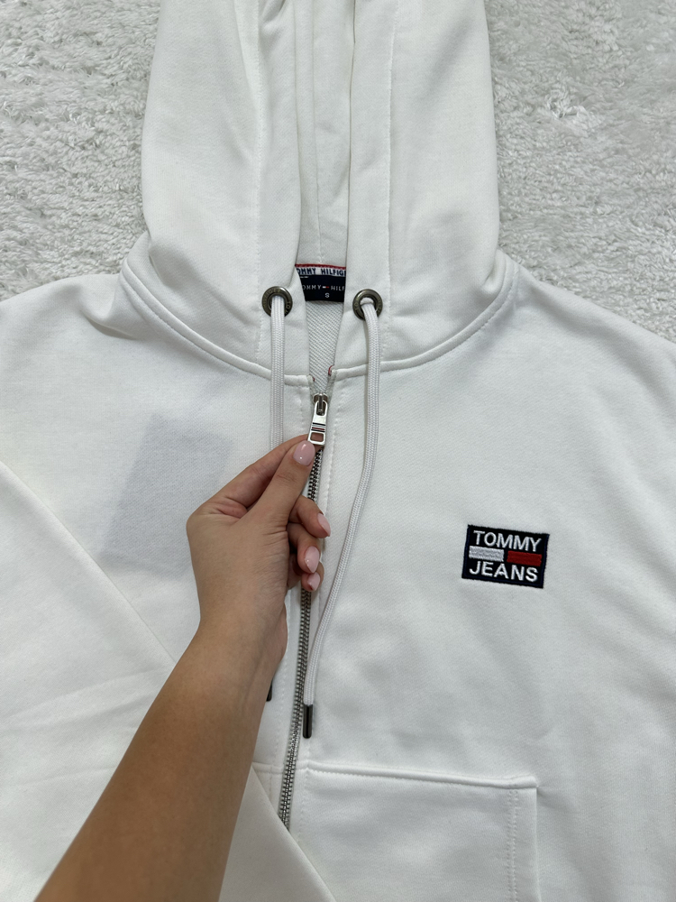 Tommy Hilfiger Fermuarlı Kapüşonlu Hırka