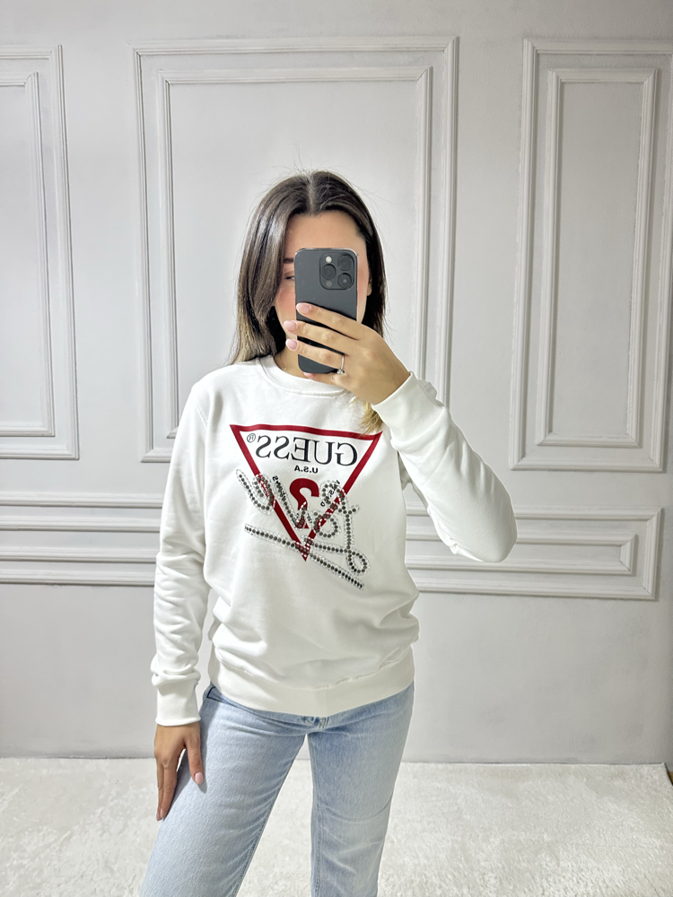 Guess Love Taş Desenli Sweatshirt