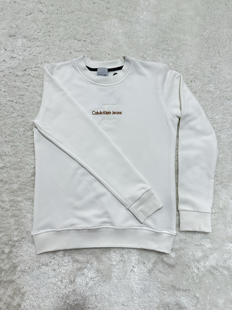 Calvin Klein Jeans Beyaz Sweatshirt