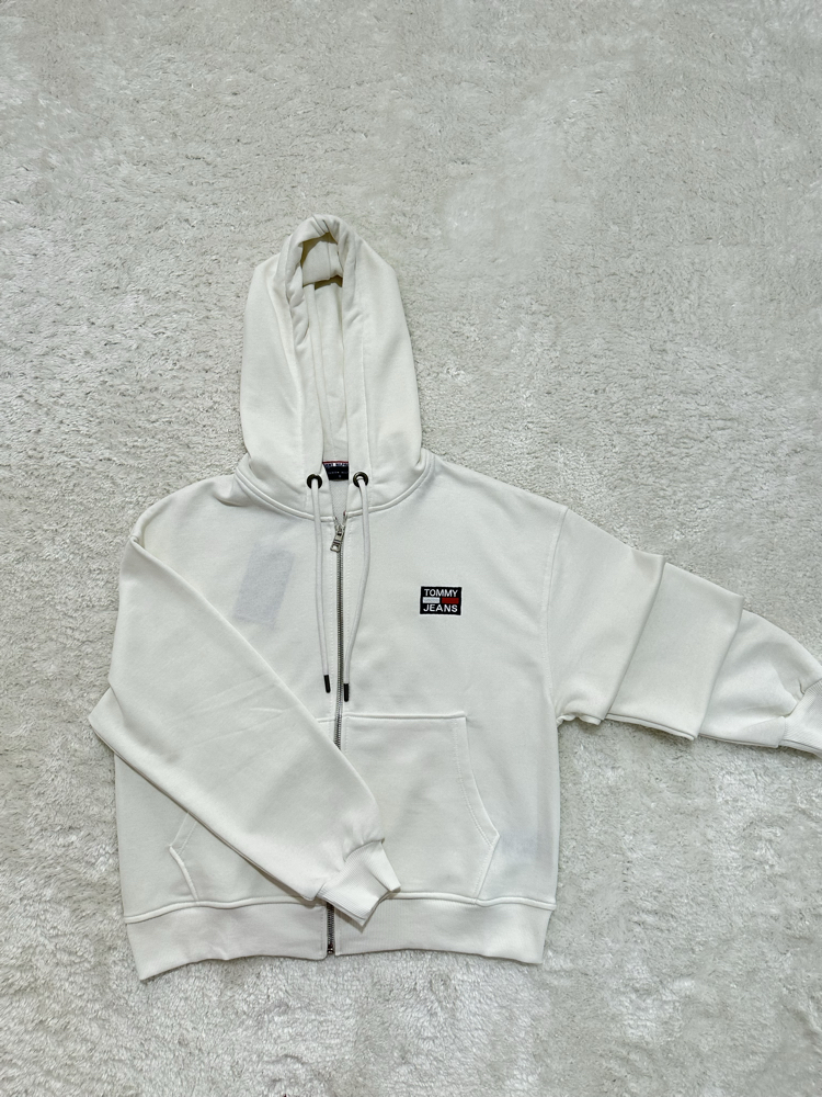 Tommy Hilfiger Fermuarlı Kapüşonlu Hırka
