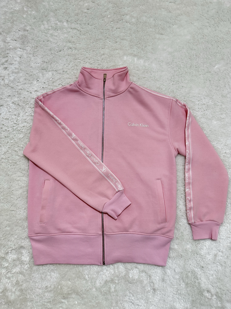Calvin Klein Full Fermuarlı Toz Pembe Hırka