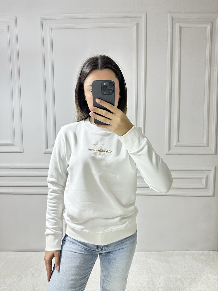 Calvin Klein Jeans Beyaz Sweatshirt