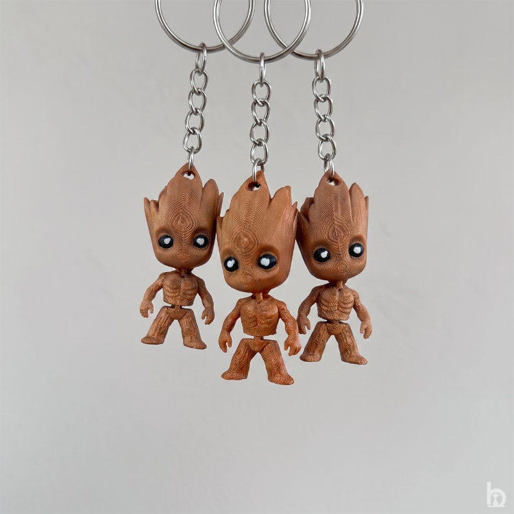 3D Baskı Groot Anahtarlık – Sevimli Mini Figür Çanta ve Anahtar Aksesuarı