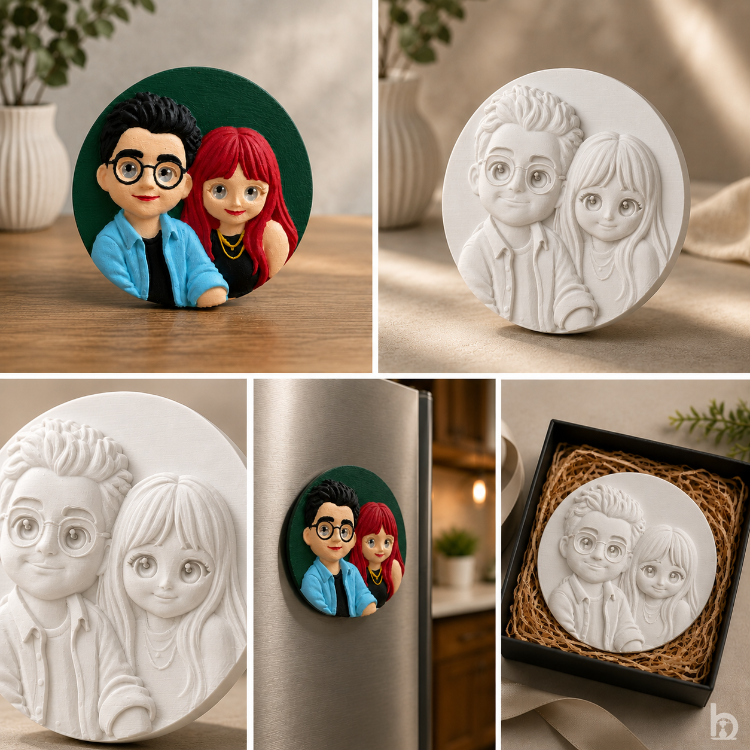 Kişiye Özel Kabartmalı Porte Magnet – Sevgili, Aile ve Arkadaşlara Özel Hediye