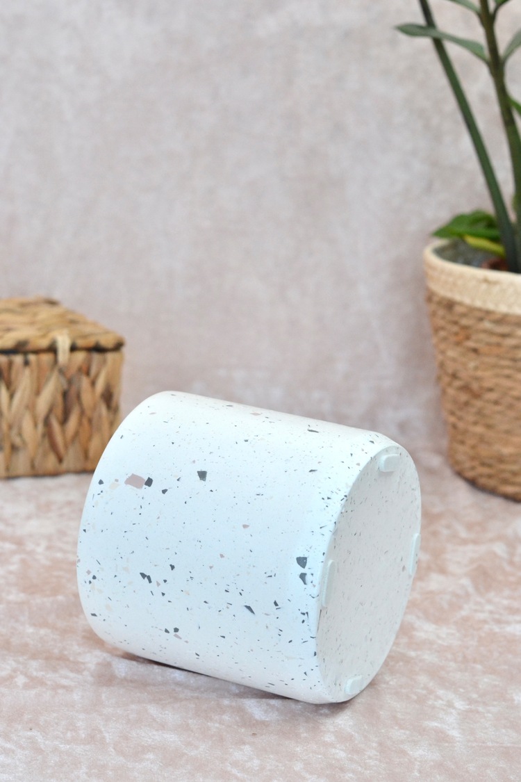 Kahverengi Terrazzo Saksı
