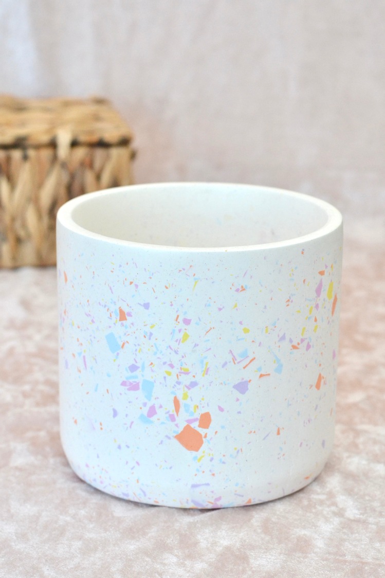 Renkli Terrazzo Saksı