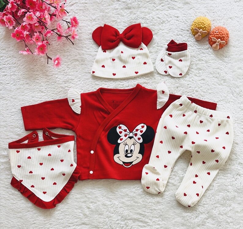Mickey mouse yenidoğan 0-3 ay bebek takım