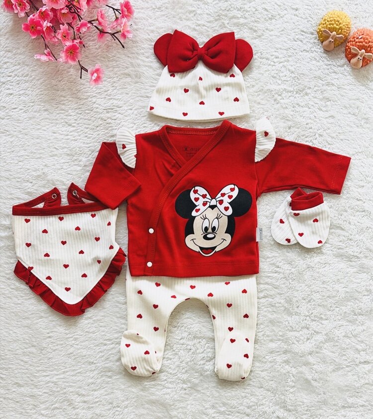 Mickey mouse yenidoğan 0-3 ay bebek takım