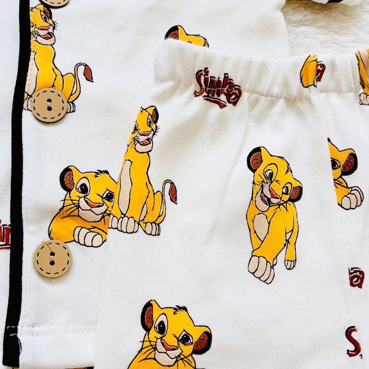 Kaplan baskılı alt üst bebek pijama takımı